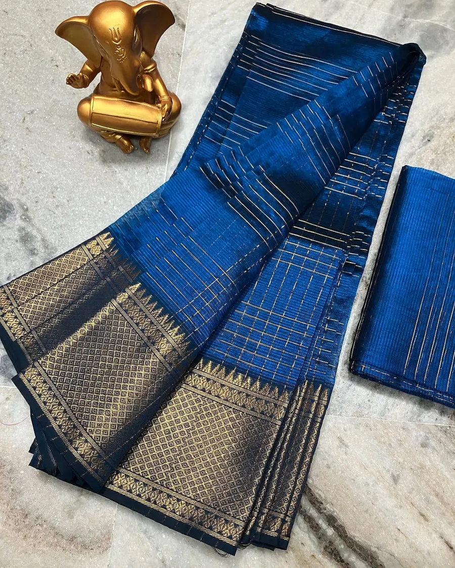 Maheshwari Semi Silk Sarees with Beautiful Weaving Design